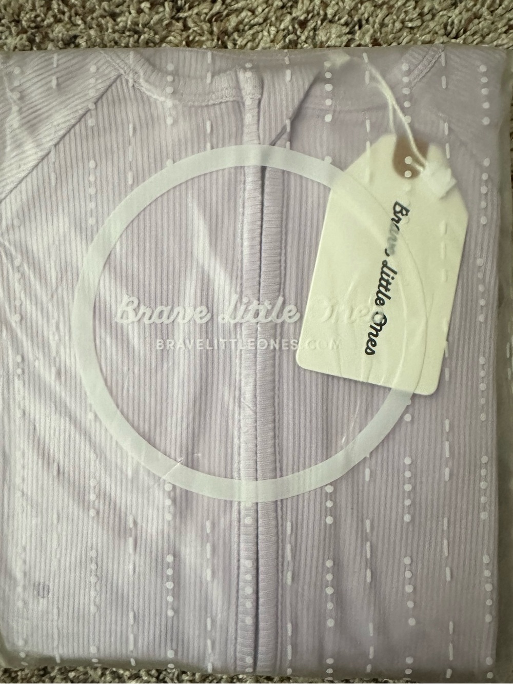 Brave Little Ones - Lavender Small Ribbed Zip Romper